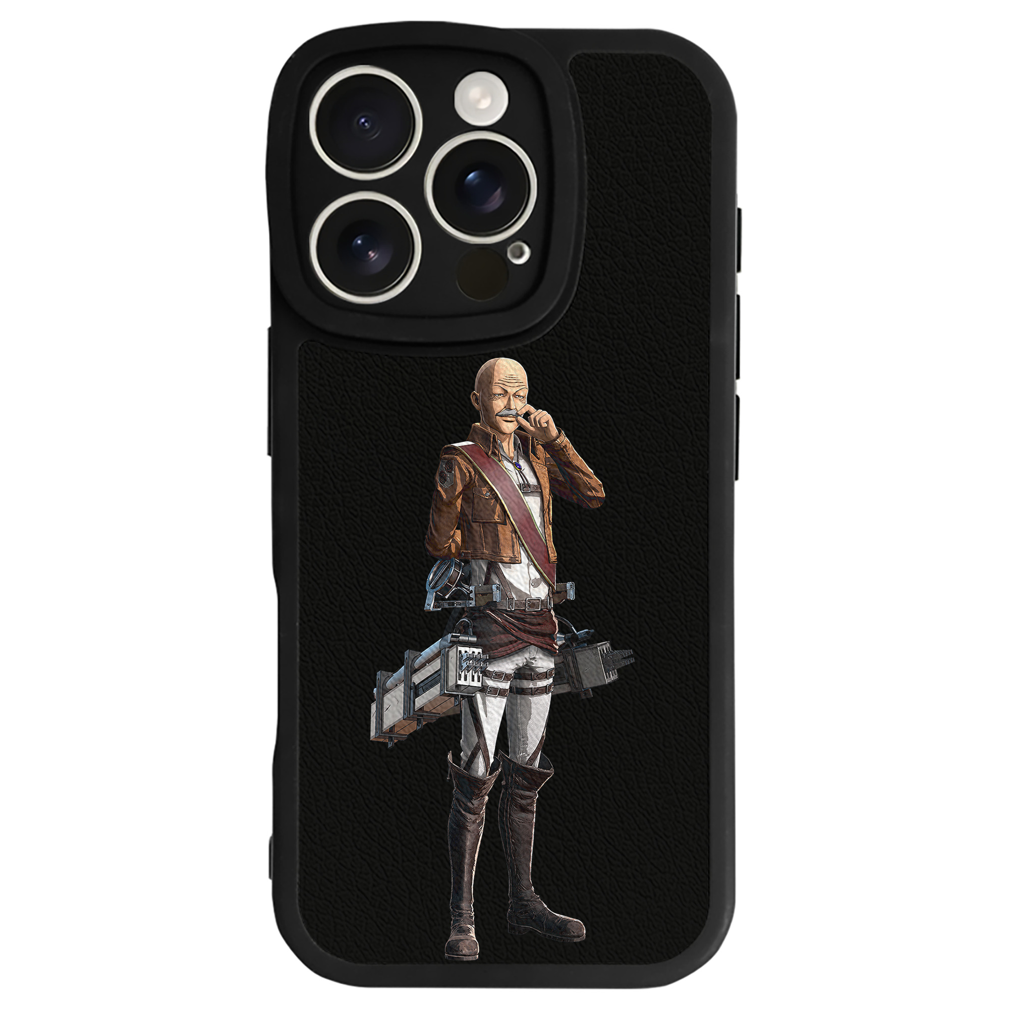 （画像用） 進撃の巨人 ドット·ピクシス Attack on Titan Dot Pixis 【iPhone 16シリーズ対応】シリコンスマホケース（レザー調） 材質：シリコン